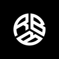 création de logo de lettre rbb sur fond noir. concept de logo de lettre initiales créatives rbb. conception de lettre rbb. vecteur
