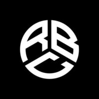 création de logo de lettre rbc sur fond noir. concept de logo de lettre initiales créatives rbc. conception de lettre rbc. vecteur