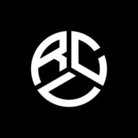 création de logo de lettre rcu sur fond noir. concept de logo de lettre initiales créatives rcu. conception de lettre rcu. vecteur