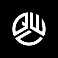 création de logo de lettre qwv sur fond noir. concept de logo de lettre initiales créatives qwv. conception de lettre qwv. vecteur