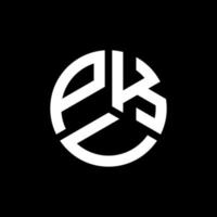 création de logo de lettre pkv sur fond noir. concept de logo de lettre initiales créatives pkv. conception de lettre pkv. vecteur
