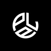 création de logo de lettre plp sur fond noir. concept de logo de lettre initiales créatives plp. conception de lettre plp. vecteur