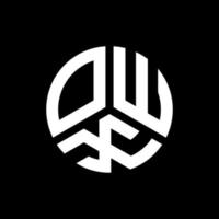 création de logo de lettre owx sur fond noir. concept de logo de lettre initiales créatives owx. conception de lettre owx. vecteur