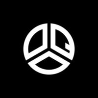 création de logo de lettre oqo sur fond noir. concept de logo de lettre initiales créatives oqo. conception de lettre oqo. vecteur