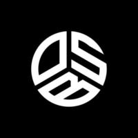 création de logo de lettre osb sur fond noir. concept de logo de lettre initiales créatives osb. conception de lettre osb. vecteur