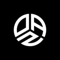 création de logo de lettre oaz sur fond noir. concept de logo de lettre initiales créatives oaz. conception de lettre oaz. vecteur