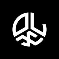 création de logo de lettre olx sur fond noir. concept de logo de lettre initiales créatives olx. conception de lettre olx. vecteur