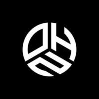 création de logo de lettre ohn sur fond noir. concept de logo de lettre initiales créatives ohn. conception de lettre ohn. vecteur