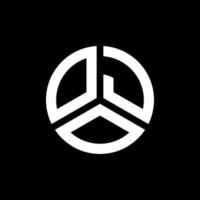 création de logo de lettre ojo sur fond noir. concept de logo de lettre initiales créatives ojo. conception de lettre ojo. vecteur