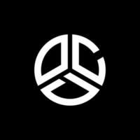 création de logo de lettre ocd sur fond noir. concept de logo de lettre initiales créatives ocd. conception de lettre ocd. vecteur