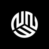 création de logo de lettre nnw sur fond noir. concept de logo de lettre initiales créatives nnw. conception de lettre nnw. vecteur