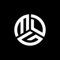 création de logo de lettre mdg sur fond noir. concept de logo lettre initiales créatives mdg. conception de lettre mdg. vecteur