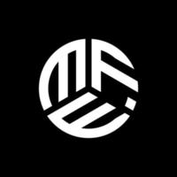 création de logo de lettre mfe sur fond noir. concept de logo de lettre initiales créatives mfe. conception de lettre mfe.