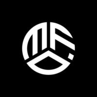 création de logo de lettre mfo sur fond noir. concept de logo de lettre initiales créatives mfo. conception de lettre mfo. vecteur