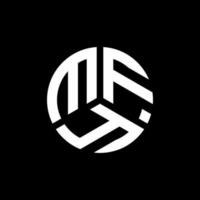 création de logo de lettre mfy sur fond noir. concept de logo de lettre initiales créatives mfy. conception de lettre mfy. vecteur