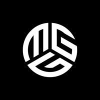 création de logo de lettre mgg sur fond noir. concept de logo lettre initiales créatives mgg. conception de lettre mgg. vecteur