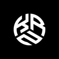 création de logo de lettre printkrn sur fond noir. concept de logo de lettre initiales créatives krn. conception de lettre krn. vecteur