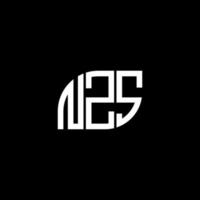 création de logo de lettre nzs sur fond noir. concept de logo de lettre initiales créatives nzs. conception de lettre nzs. vecteur