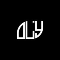 création de logo de lettre oly sur fond noir. concept de logo de lettre initiales créatives oly. conception de lettre oly. vecteur