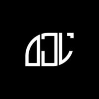 création de logo de lettre ojl sur fond noir. concept de logo de lettre initiales créatives ojl. conception de lettre ojl. vecteur