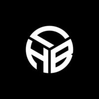 création de logo de lettre lhb sur fond noir. concept de logo de lettre initiales créatives lhb. conception de lettre lhb. vecteur