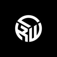 création de logo de lettre lkw sur fond noir. concept de logo de lettre initiales créatives lkw. conception de lettre lkw. vecteur