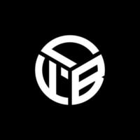 création de logo de lettre lfb sur fond noir. concept de logo de lettre initiales créatives lfb. conception de lettre lfb. vecteur