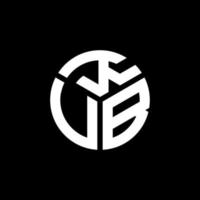 création de logo de lettre kub sur fond noir. kub concept de logo de lettre initiales créatives. conception de lettre kub. vecteur