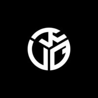 création de logo de lettre kuq sur fond noir. concept de logo de lettre initiales créatives kuq. conception de lettre kuq. vecteur