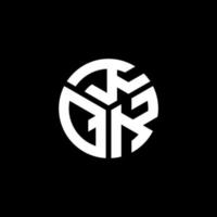 création de logo de lettre kqk sur fond noir. kqk concept de logo de lettre initiales créatives. conception de lettre kqk. vecteur