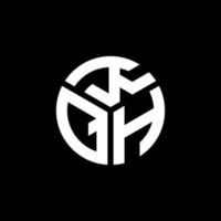 création de logo de lettre kqh sur fond noir. kqh concept de logo de lettre initiales créatives. conception de lettre kqh. vecteur