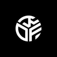 création de logo de lettre kof sur fond noir. kof concept de logo de lettre initiales créatives. conception de lettre kof. vecteur