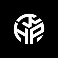 création de logo de lettre khp sur fond noir. concept de logo de lettre initiales créatives khp. conception de lettre khp. vecteur