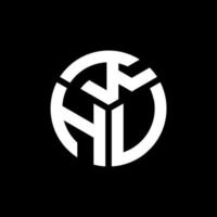 création de logo de lettre khv sur fond noir. concept de logo de lettre initiales créatives khv. conception de lettre khv. vecteur