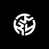 création de logo de lettre kky sur fond noir. concept de logo de lettre initiales créatives kky. conception de lettre kky. vecteur