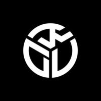 création de logo de lettre kdv sur fond noir. concept de logo de lettre initiales créatives kdv. conception de lettre kdv. vecteur