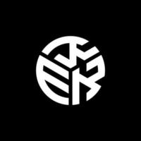 création de logo de lettre kek sur fond noir. concept de logo de lettre initiales créatives kek. conception de lettre kek. vecteur