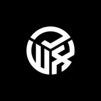 création de logo de lettre jwx sur fond noir. concept de logo de lettre initiales créatives jwx. conception de lettre jwx. vecteur