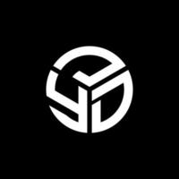création de logo de lettre jyd sur fond noir. concept de logo de lettre initiales créatives jyd. conception de lettre jyd. vecteur