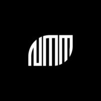création de logo de lettre nmm sur fond noir. concept de logo de lettre initiales créatives nmm. conception de lettre nmm. vecteur