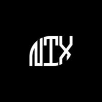 conception de lettre ntx. création de logo de lettre ntx sur fond noir. concept de logo de lettre initiales créatives ntx. conception de lettre ntx. création de logo de lettre ntx sur fond noir. n vecteur