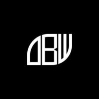 conception de lettre obw. création de logo de lettre obw sur fond noir. concept de logo de lettre initiales créatives obw. conception de lettre obw. création de logo de lettre obw sur fond noir. o vecteur