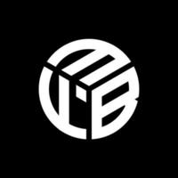 création de logo de lettre mfb sur fond noir. concept de logo de lettre initiales créatives mfb. conception de lettre mfb. vecteur