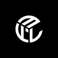 création de logo de lettre mfl sur fond noir. concept de logo de lettre initiales créatives mfl. conception de lettre mfl. vecteur