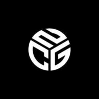 création de logo de lettre ncg sur fond noir. concept de logo de lettre initiales créatives ncg. conception de lettre ncg. vecteur