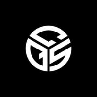 création de logo de lettre cqs sur fond noir. concept de logo de lettre initiales créatives cqs. conception de lettre cqs. vecteur