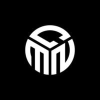création de logo de lettre cmn sur fond noir. concept de logo de lettre initiales créatives cmn. conception de lettre cmn. vecteur
