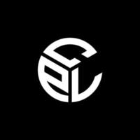 création de logo de lettre cpl sur fond noir. concept de logo de lettre initiales créatives cpl. conception de lettre cpl. vecteur