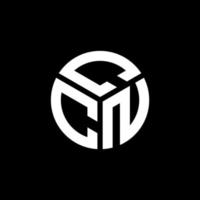 création de logo de lettre ccn sur fond noir. concept de logo de lettre initiales créatives ccn. conception de lettre ccn. vecteur