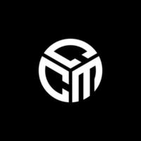 création de logo de lettre ccm sur fond noir. concept de logo de lettre initiales créatives ccm. conception de lettre ccm. vecteur
